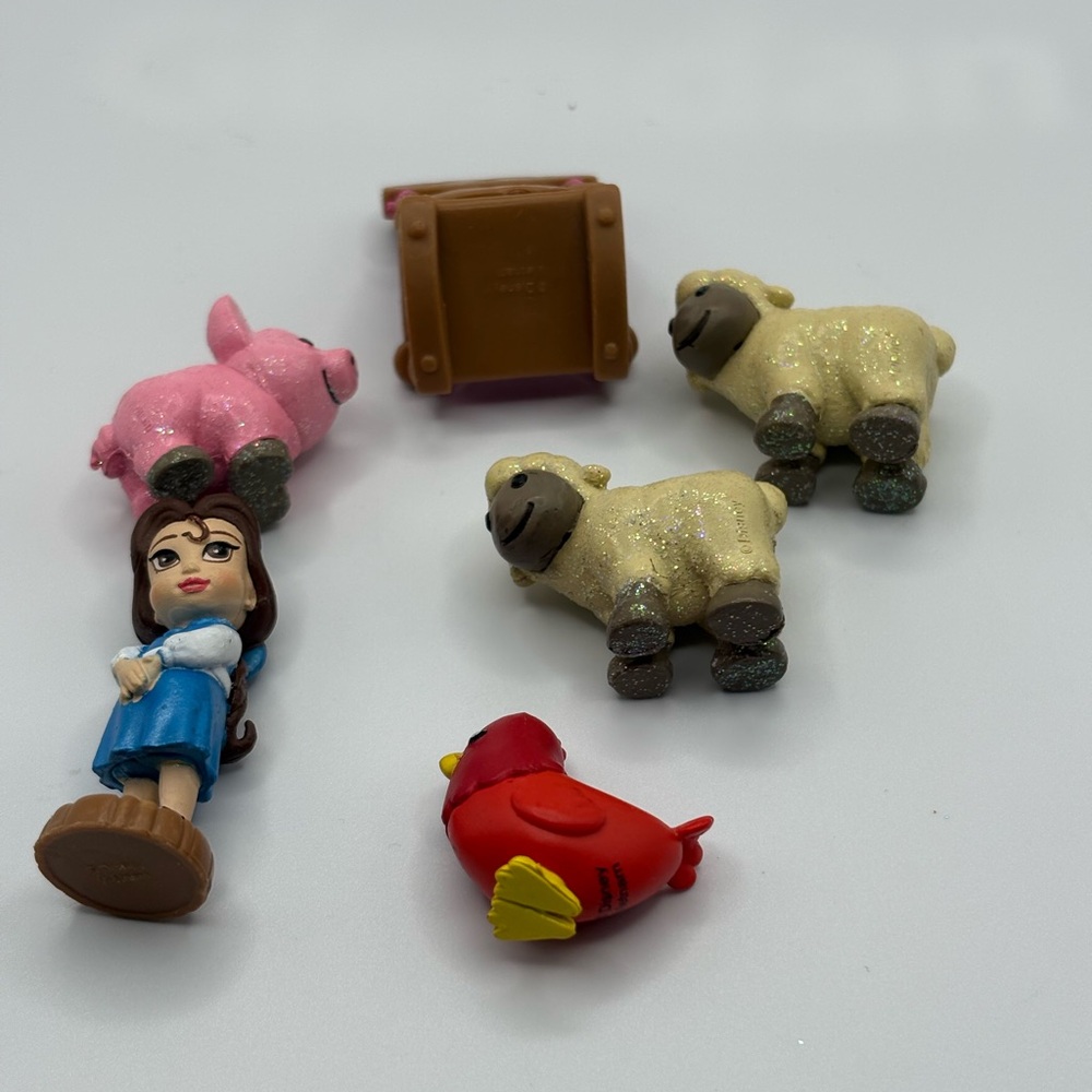 Disney Animators Littles Collection Beauty & Beast Belle 5 Figures & Chair ONLY